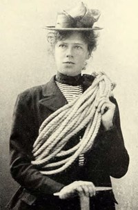 Den kjente norske klatreren Therese Bertheau, første kvinne på toppen av Store Skagastøltind.